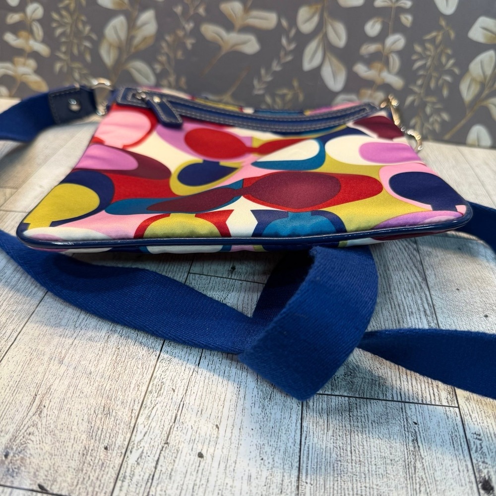 Coach Purse Multicolor Crossbody Sateen Scarf print - Picture 5 of 9